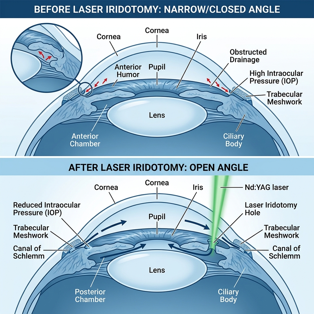 Iridotomia laser e YAG laser: guida al glaucoma ad angolo 1 Iridotomia laser e YAG laser: guida al glaucoma ad angolo